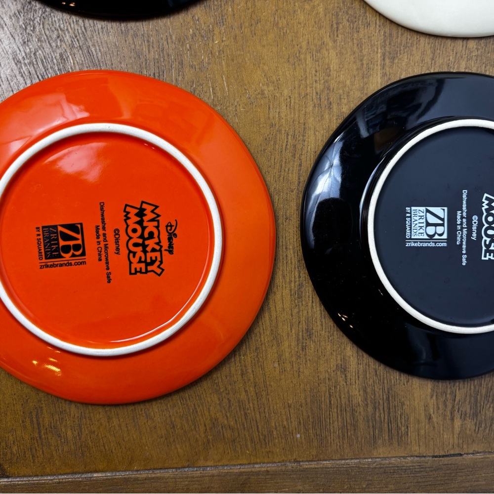 Disney Mickey Mouse Black and Orange Small Dessert Plates - Picture 7 of 8